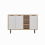 Hanah Home Viyana Consola Roble Zafiro y Blanco